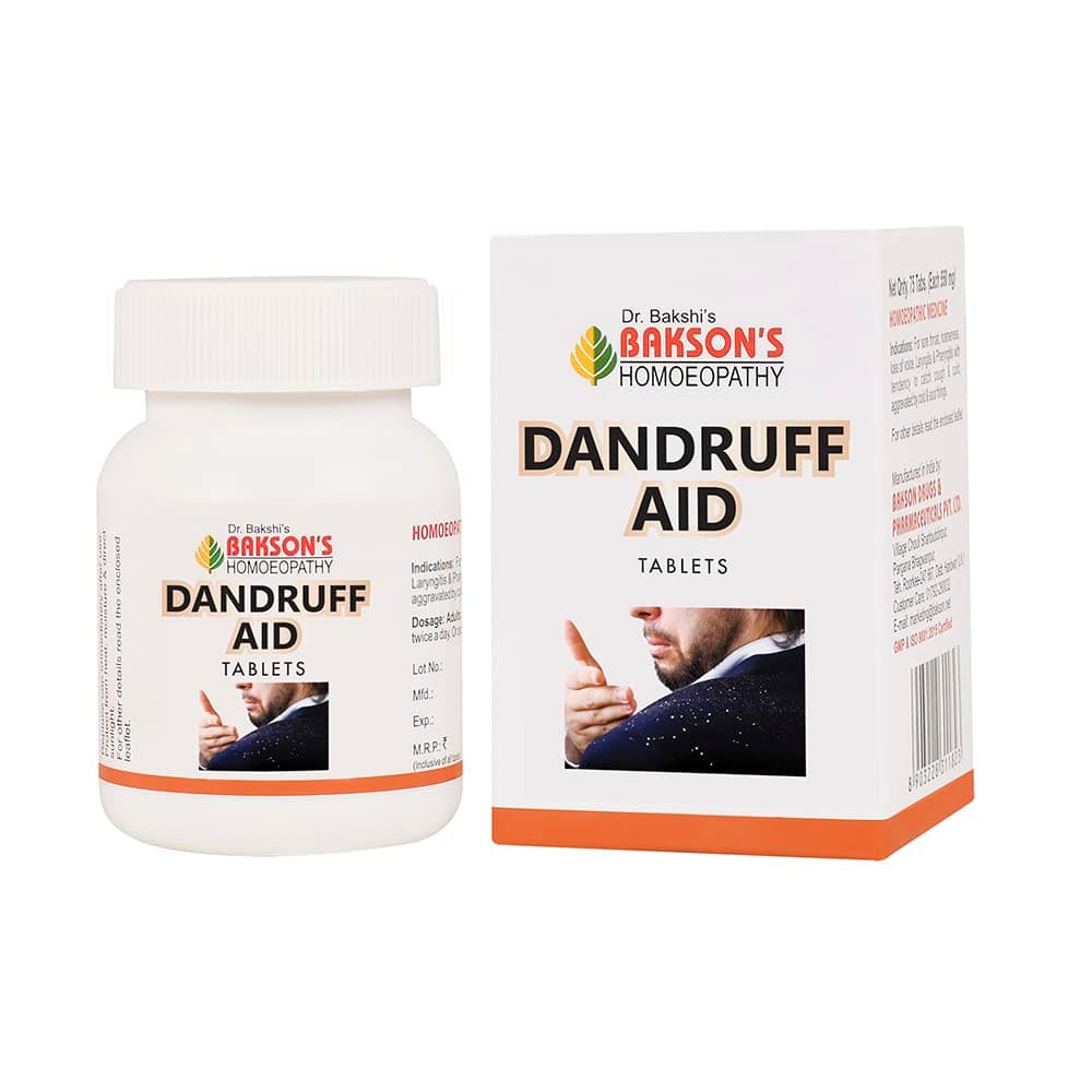 Dr. Bakshi's BAKSON'S HOMOEOPATHY DANDRUFF AID TABLETS - 75 TAB