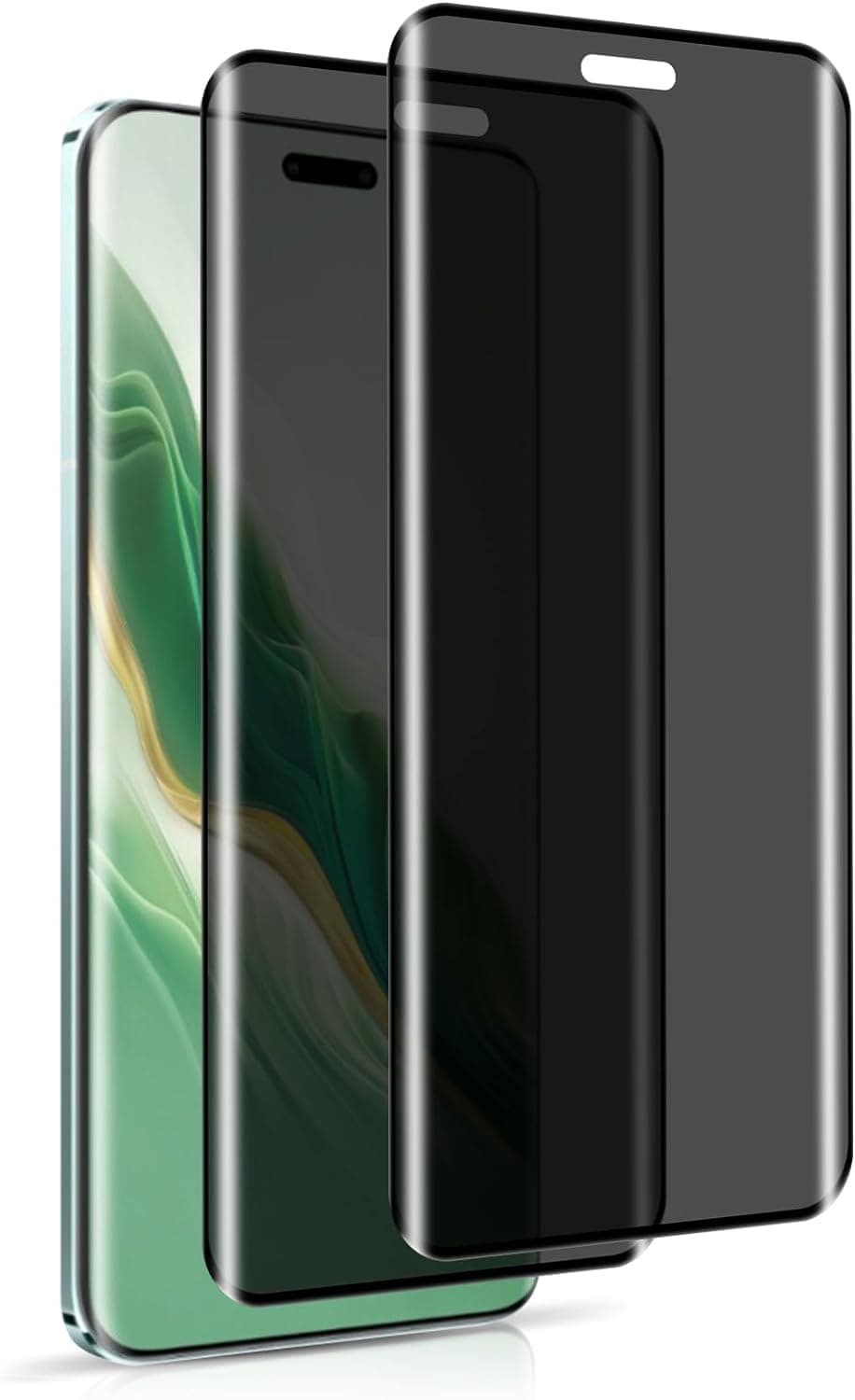 [2 Pack] Anti-Spy Screen Protector for HONOR Magic 6 Pro- Full Screen Privacy Screen Protector, 3D Tempered Glass Film, 9H Hardness Anti-Peeping Full Coverage Protector Anti Scratch Screen