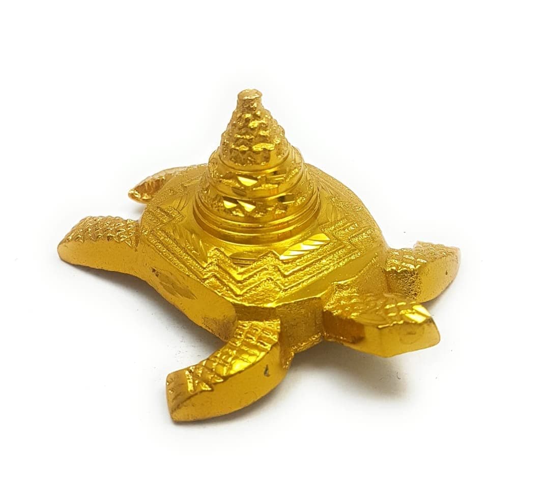 1.5x2.5x2 inches Meru Kachva Shri Yantra Sri Yantra Shri Chakra Navayoni Chakra Mahameru Mount Meru Brass Hindu Ancient Antique Statue Sculpture Figurine for Health Wealth Prosperity & Happiness