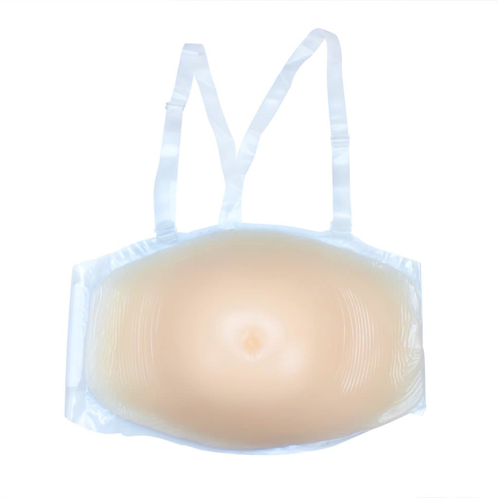 False Pregnant Tummy, Soft Silicone False Belly, Artificial Fake Pregnancy Bump, 2500g (8-10 month)