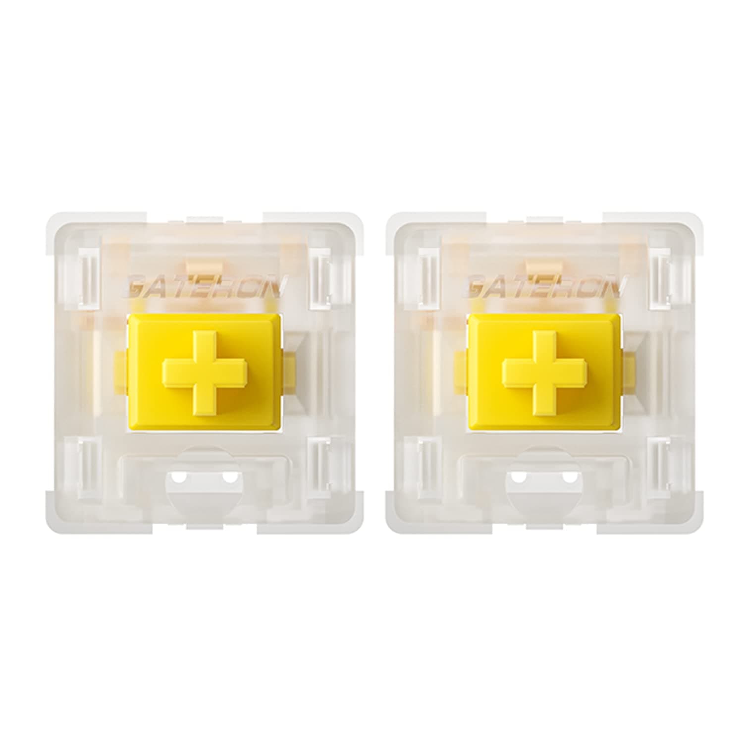 kutethy Gateron Milky Yellow Pro V2 Switches, Pre-lubed Linear 5 pin for All MX Mechanical Keyboard (108PCS, Milky Yellow Pro)
