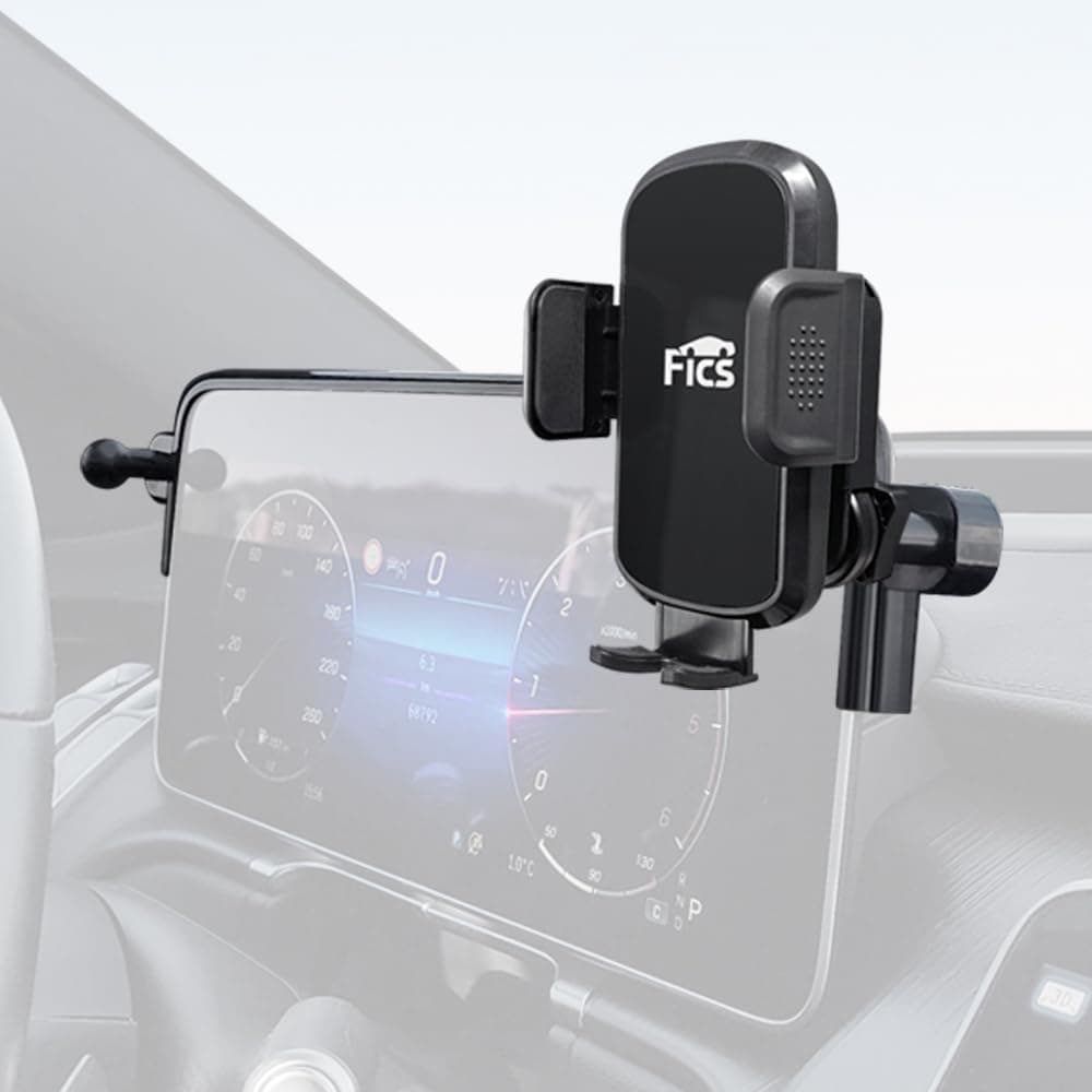 FICS Car Phone Holder for Mercedes-Benz S-Class (W223) – Custom-Fit Mount for Seamless Display Integration, Interior Accessories for Navigation Use, Stable Driving View