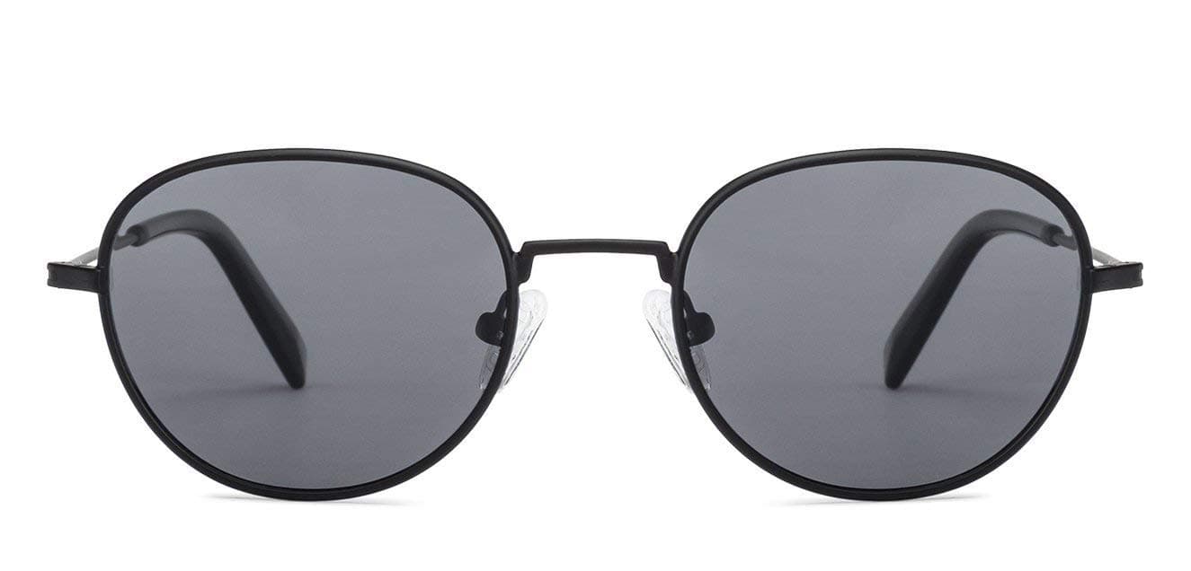 John Jacobs| Black - Grey | Full Rim Round Stylish & Premium Polarized Sunglasses | JJ TINTS | 100% UV Protected (UV400) | Men & Women | Narrow | JJ S12810