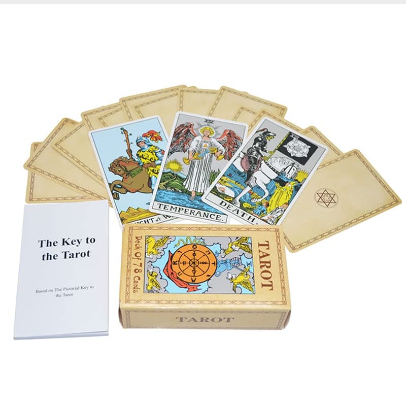 yazmae Tarot Cards - Original Smith-Waite Rider Centennial Deck with 100 Page Guide Book - Pamela Colman Beginner or Experienced - Tarot Card Deck For Beginners