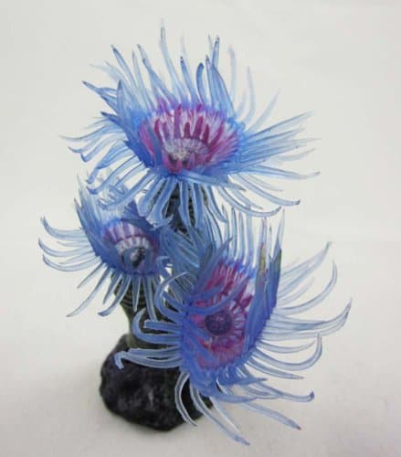 Aquarium Fish Tank Silicone Sea Anemone Artificial Coral Ornament MI202Blue