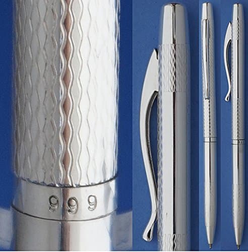 999 Silver Legacy Ballpoint Pen Takes Cross Type Refill for Planner, Purse, Briefcase