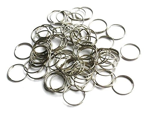 Discount4productDiscount4product Modern Acrylic Crystal Beads Connector Jump Rings - Silver, 1000 Piece