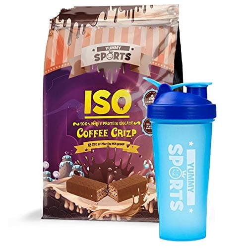 Yummy Sports - Iso - 100% Whey Protein Isolate, 30 Servings, 2 Lbs Coffee Wafers (Coffee Crizp)