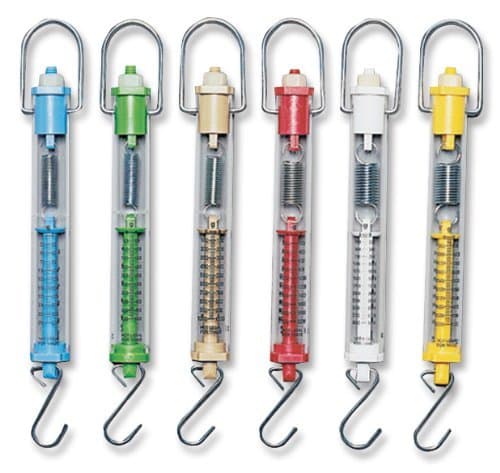Set of Six Tubular Spring Scales in Acrylic