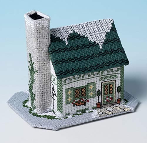 The Nutmeg Company Mistletoe Cottage 3D Cross Stitch Kit