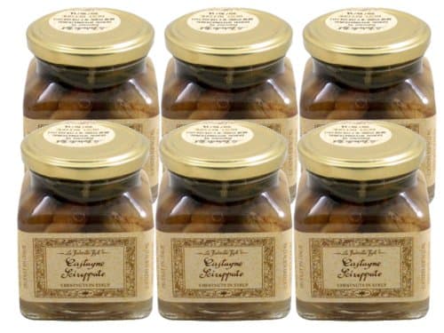 Chestnuts in Light Syrup by La Favorita (Case of 6 - 12.35 Ounce Jars)
