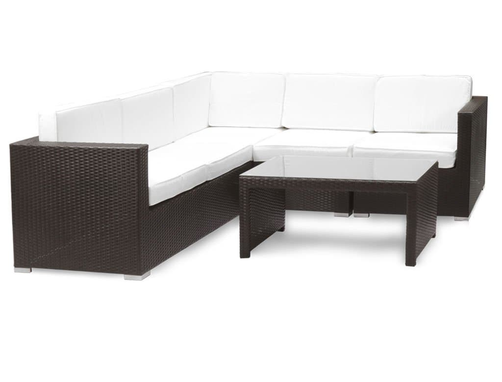 Harts Large Comfortable Corner Rattan sofa Garden Patio Furniture Outdoor & Indoor (Brown 218 x 218cm)