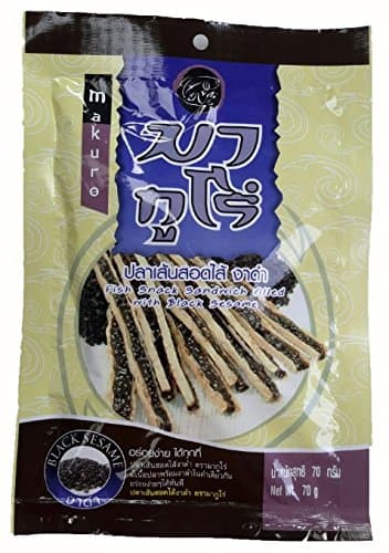 Fish Snack Sandwich Filled with Black Sesame 2.50 Oz (pack of 2).