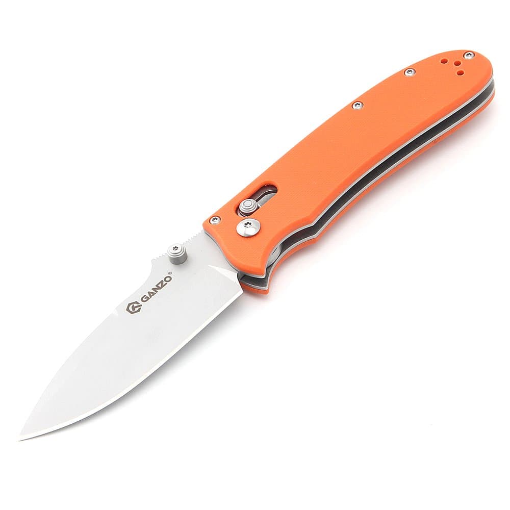 Ganzo G704 440C Axis Lock Pocket Folding Knife (Orange)