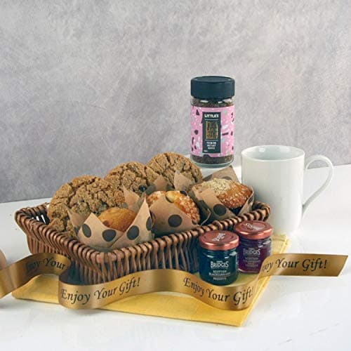 Luxury Coffee Lovers Hamper - Muffins Cookies and Coffee Gift Basket - Fast UK Delivery