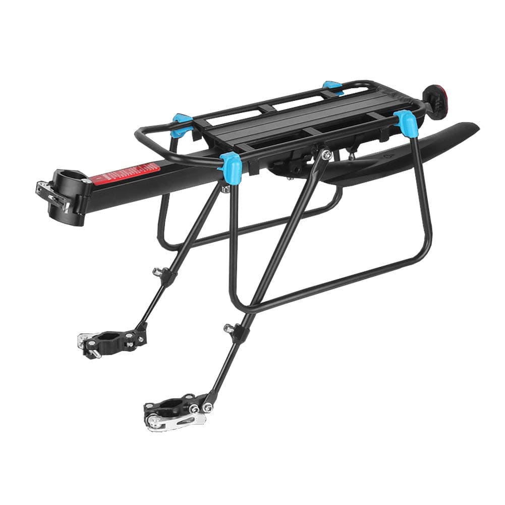 Mountain Bike Pannier Rack - Quick Release Bicycle Luggage Cargo Rack, Adjustable Cycle Rear Carrier Rack, Aluminum Alloy Load 110 LBS, MTB Cycling Accessories with Reflector Fenders