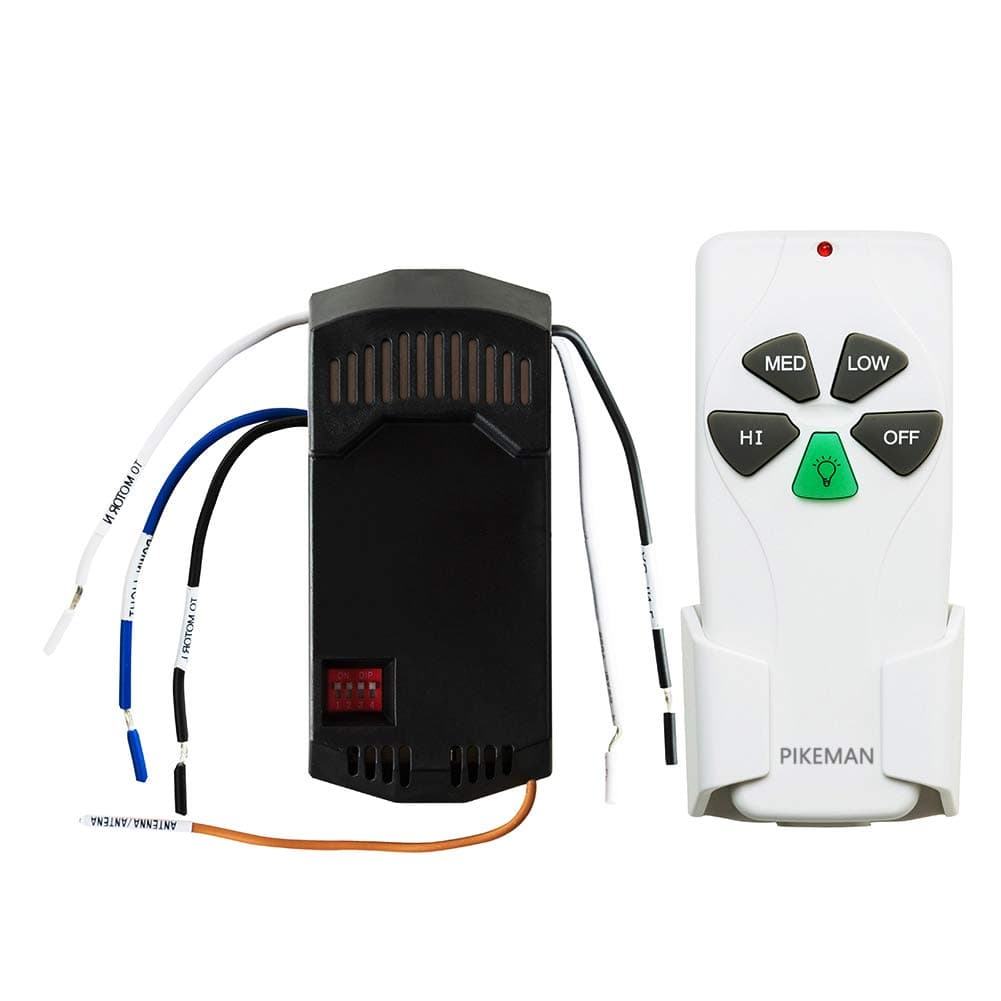 Universal Ceiling Fan Remote Control and Receiver Complete Kit Replace Hampton Bay Harbor Breeze Hunter Westinghouse KUJCE9103 2AAZPFAN-53T FAN-11T FAN-53T FAN-28R -Pikeman