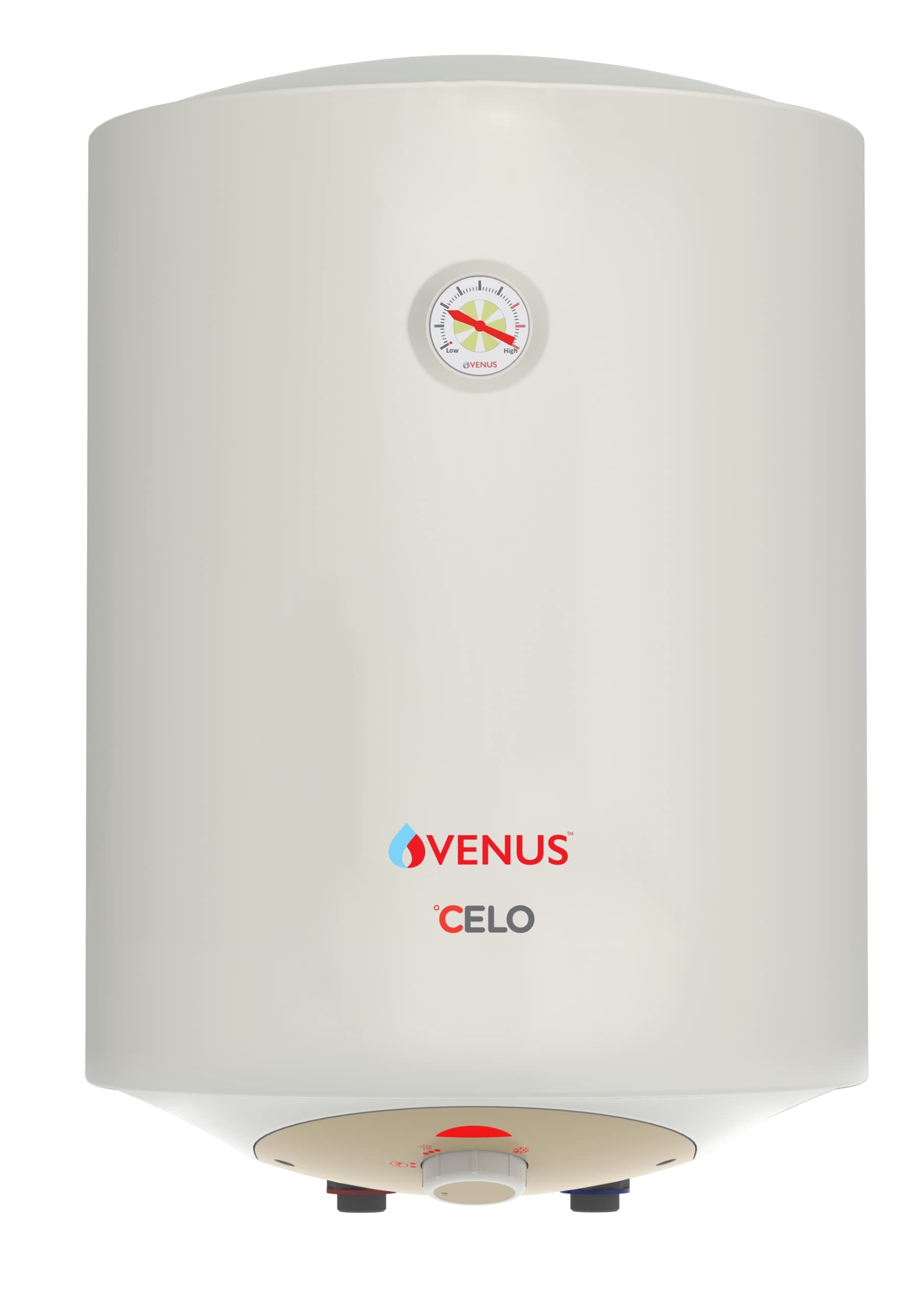 Celo 15CV 15-Litre Storage Water Heater BEE Star Rating - 5 Stars| Porecelain enamel glasslined tank | Guarantee -7 years on inner tank | Heat Retention Technology (Ivory)