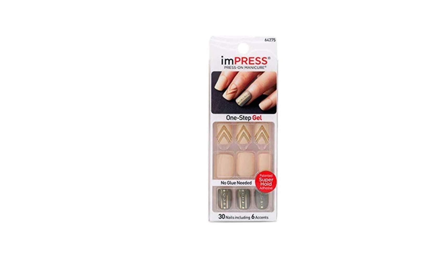 2-PACK! Kiss imPRESS Press-On One-Step Gel Manicure (BIP260-Shocking)