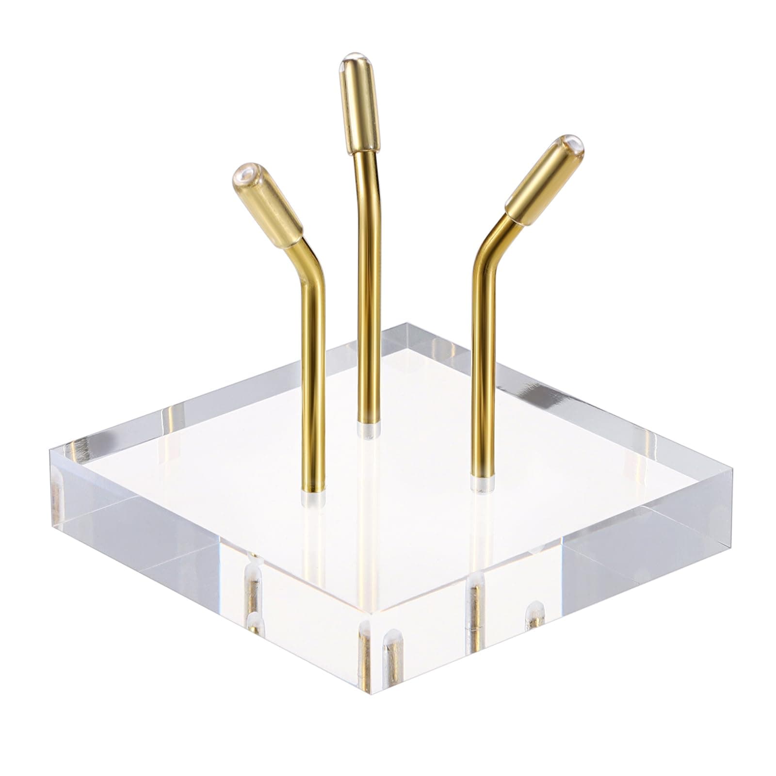 Hipiwe Gold Metal Arm Display Stand Easel with Acrylic Base Decorative Display Easel Holder for Sphere Crystal Ball Eggs Mineral Geodes Rock Seashell, X- Large