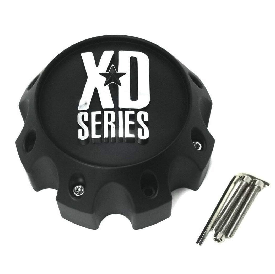 XD Series by KMC Wheels KMC XD Series 441 796 797 798 800 801 8 Lug Matte Flat Black Center Cap 1079L170-MB-8LUG