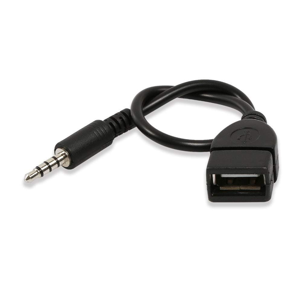 Lhthebox 3.5mm Male AUX Audio Plug Jack to USB 2.0 Female Converter Cable Cord