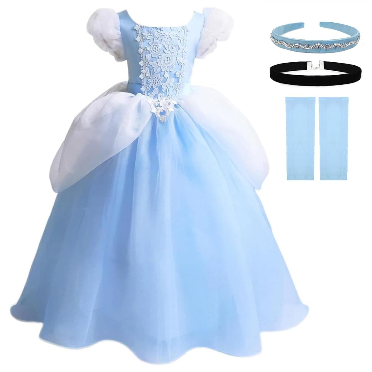 TYHTYM Princess Costumes Little Girls Dress Up Cosplay Fancy Halloween Christmas Party Toddler Kids