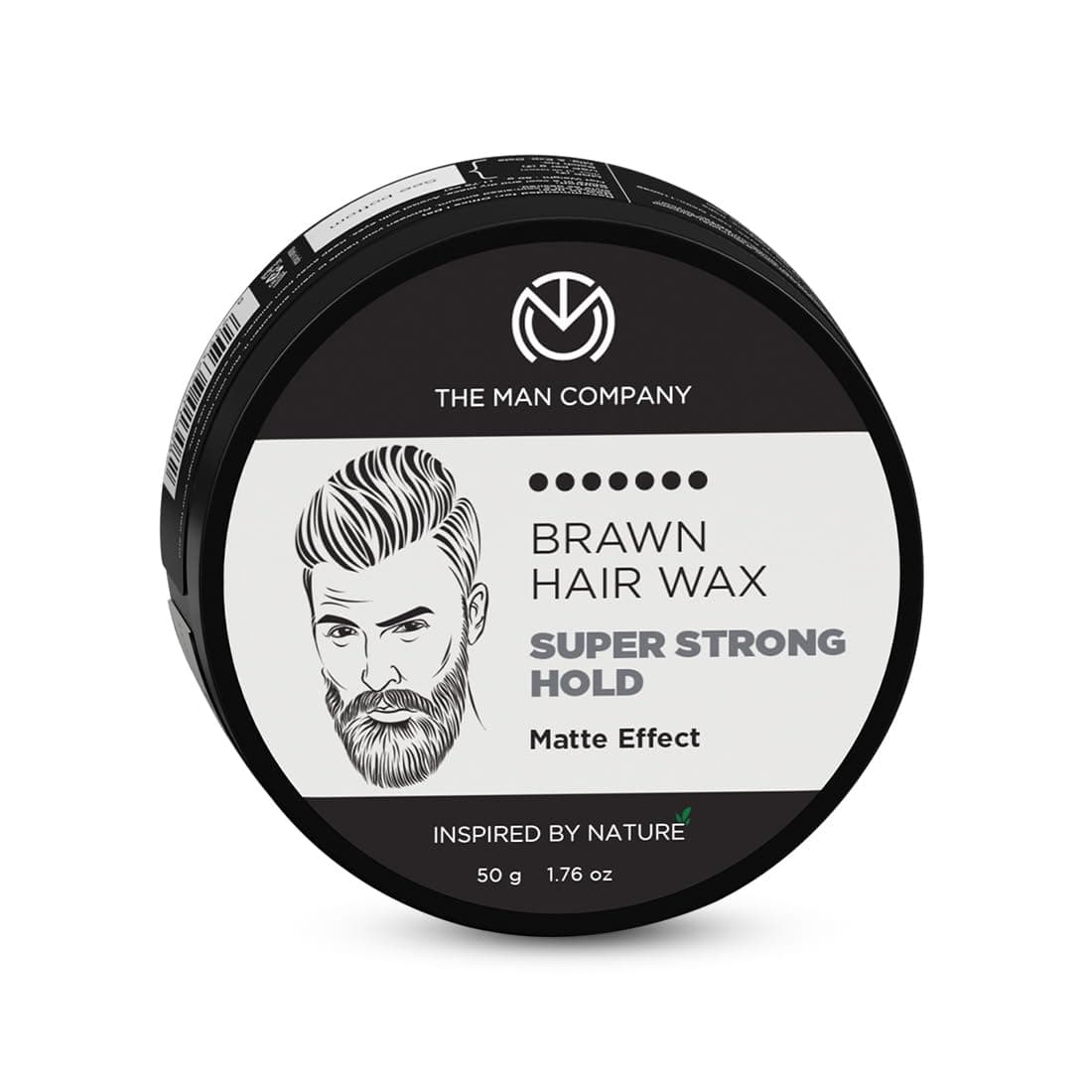 The Man Company Brawn Extra Stronghold Hair Styling Pomade Wax for Men | Stylish Matte Finish with Volume | Non Sticky - 50gm