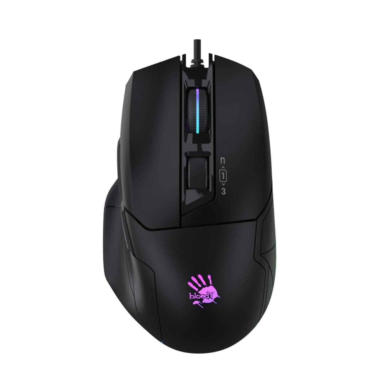 Gaming W70 Max Gaming Mouse, 10000 DPI, 250 IPS, RGB, Black
