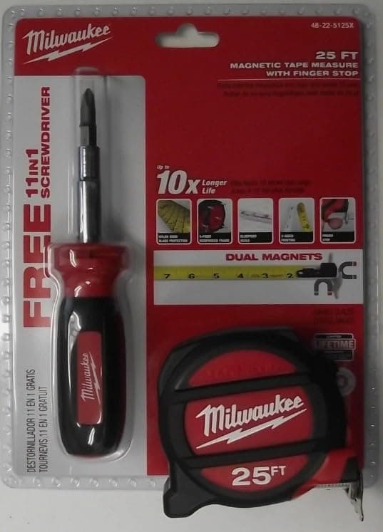 ELEC TOOL 48-22-5125 Magnet Tape Measure, 25'