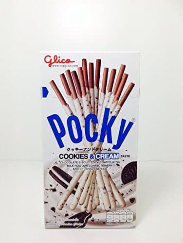 Pocky Cookies&cream 45 G. 1 Box Product of Thailand by Gulico Pocky