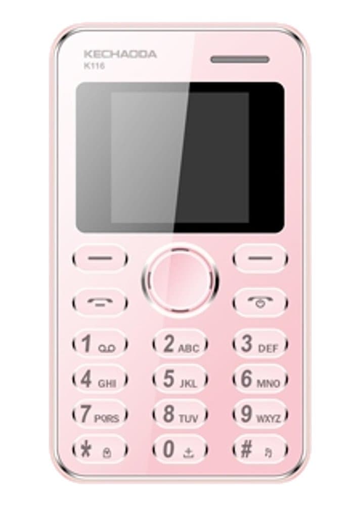 Kechaoda K116 1.44 inch QQVGA Display Sim Card Size GSM Single SIM Keypad Mobile (Corel Pink)