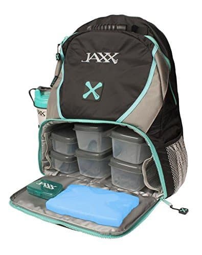 Jaxx FitPak Meal Prep Backpack with Portion Control Container Set
