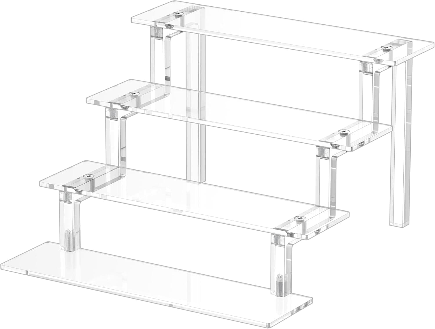 Grarry Acrylic Risers Display Stands, Perfume Organizer Stand, Acrylic Display Shelves Compatible with Funko POP Stand, Clear Display Stand Risers for Cologne Organizer Perfume Shelf Figure Stand