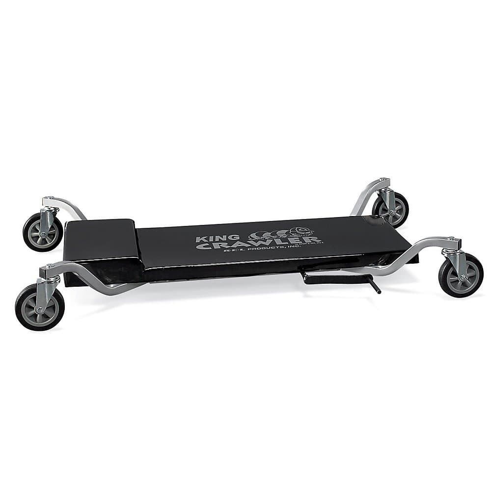 Traxion 1-200 King Crawler Rolling Automotive Mechanic Creeper W/All-Terrain 5" Casters,Black