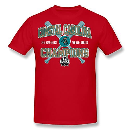 Guiwan Men's Coastal Carolina Chanticleers 2016 Men's Baseball College World Series National Champions T-shirt
