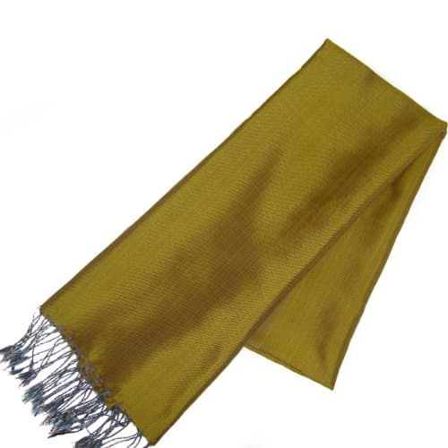 100-Percent Textured Silk Shawl Wrap, Gold