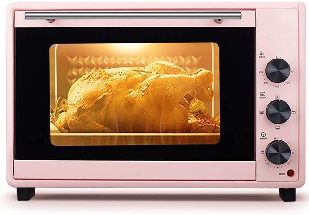 Multi-Function Oven 40 L，1600W Rotisserie Circulating Air Function 60 Minutes Timer Double Glass Door Interior Lighting Kitchen Convection Oven Useful