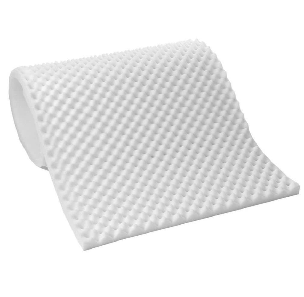 Fancy Lightweight Textured Eggcrate Foam 1/2" Mattress Topper Pad All Sizes
