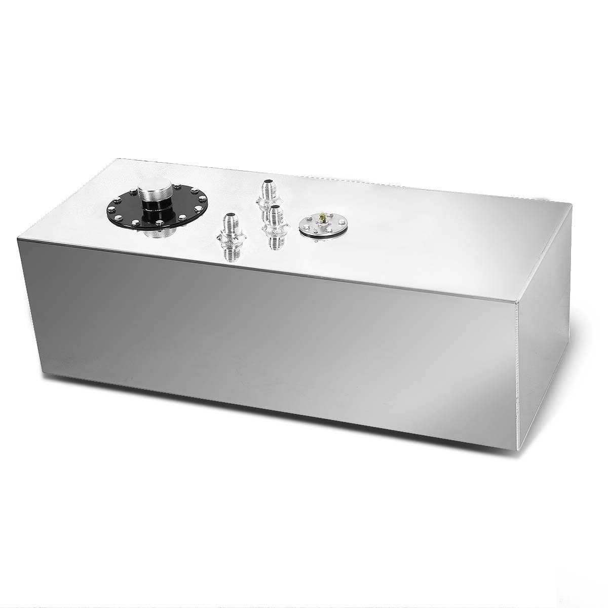 14-15 Gallon Aluminum Fuel Cell Tank 53L Universal Racing Street Drift Strip Pontoon Boat Marine Gas Tank With Level Sensor White