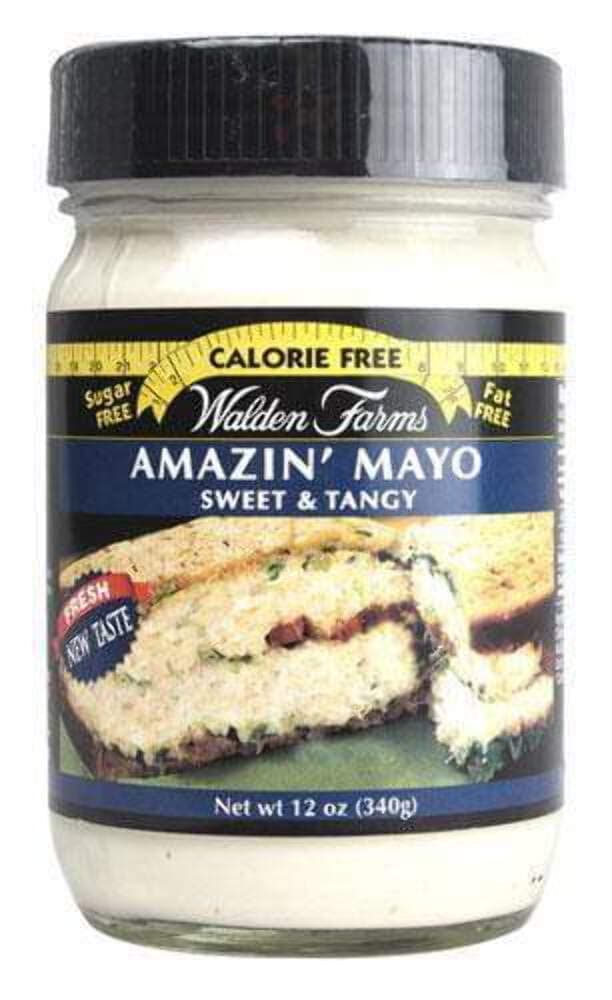 Walden Farms Amazin’ Mayo – Zero Calorie, Sugar Free, Keto & Fat Free Vegan Mayonnaise Alternative for Sandwiches, Salads & Spreads – 12 oz Jar