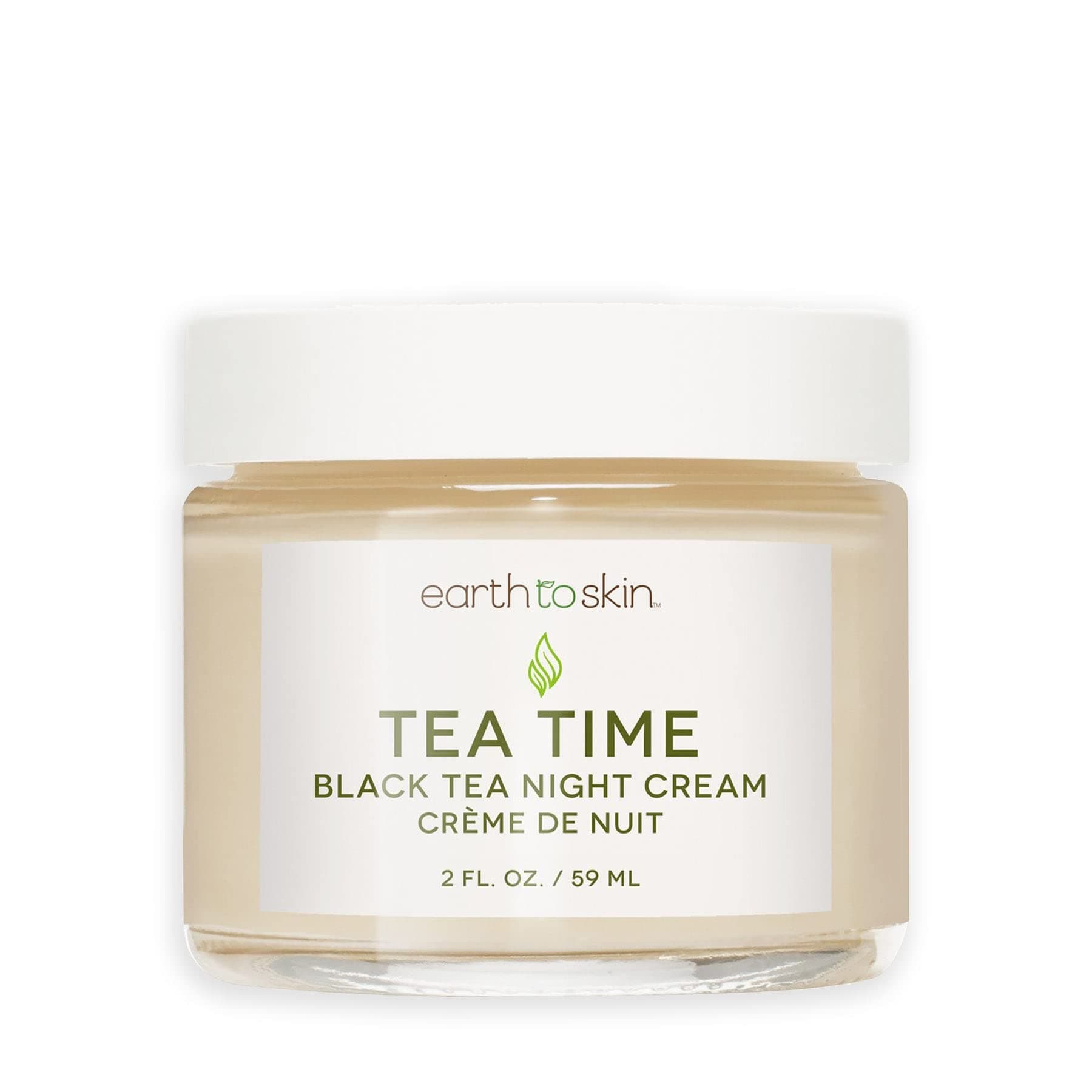 Tea Time Black Tea Night Cream – Hydrating Face Moisturizer with Edelweiss, Glycerin & Squalane – 2.0 fl oz
