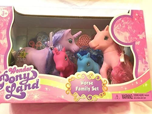 Wonder Pony Land -Little Pony Family Set of 4 Dream Collection by GiGo Toy