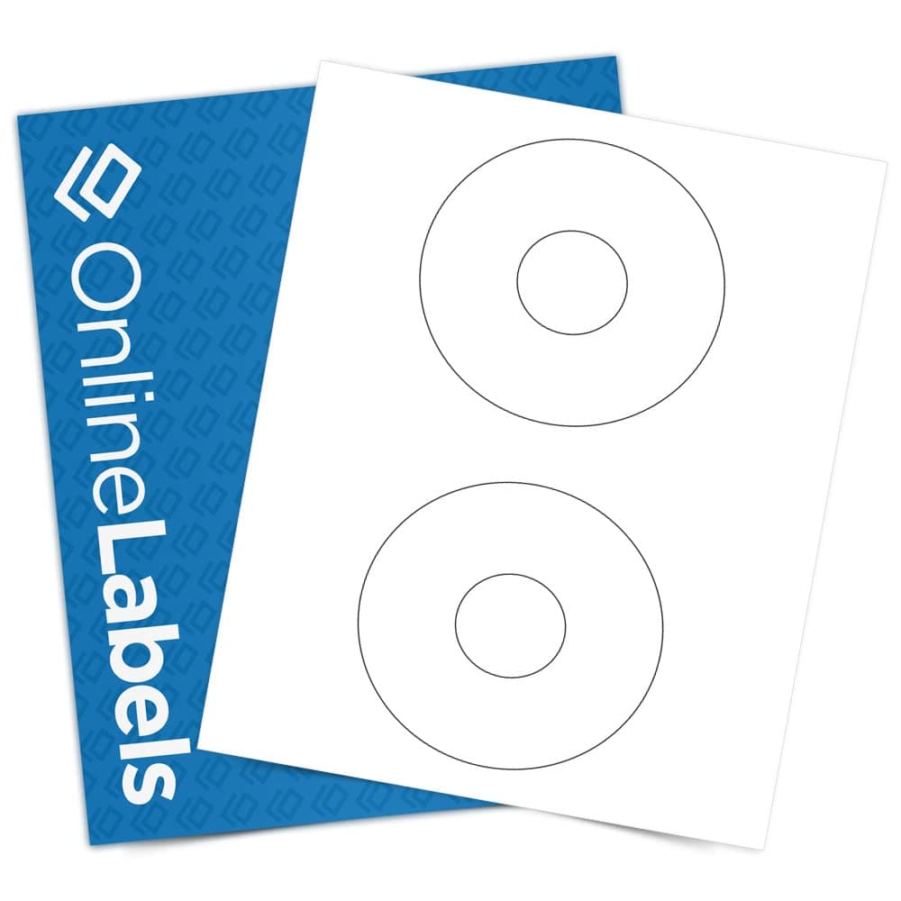 4.5 Inch CD/DVD Labels - Pack of 1,000 CD/DVD Stickers, 500 Sheets - Inkjet/Laser Printer - Online Labels