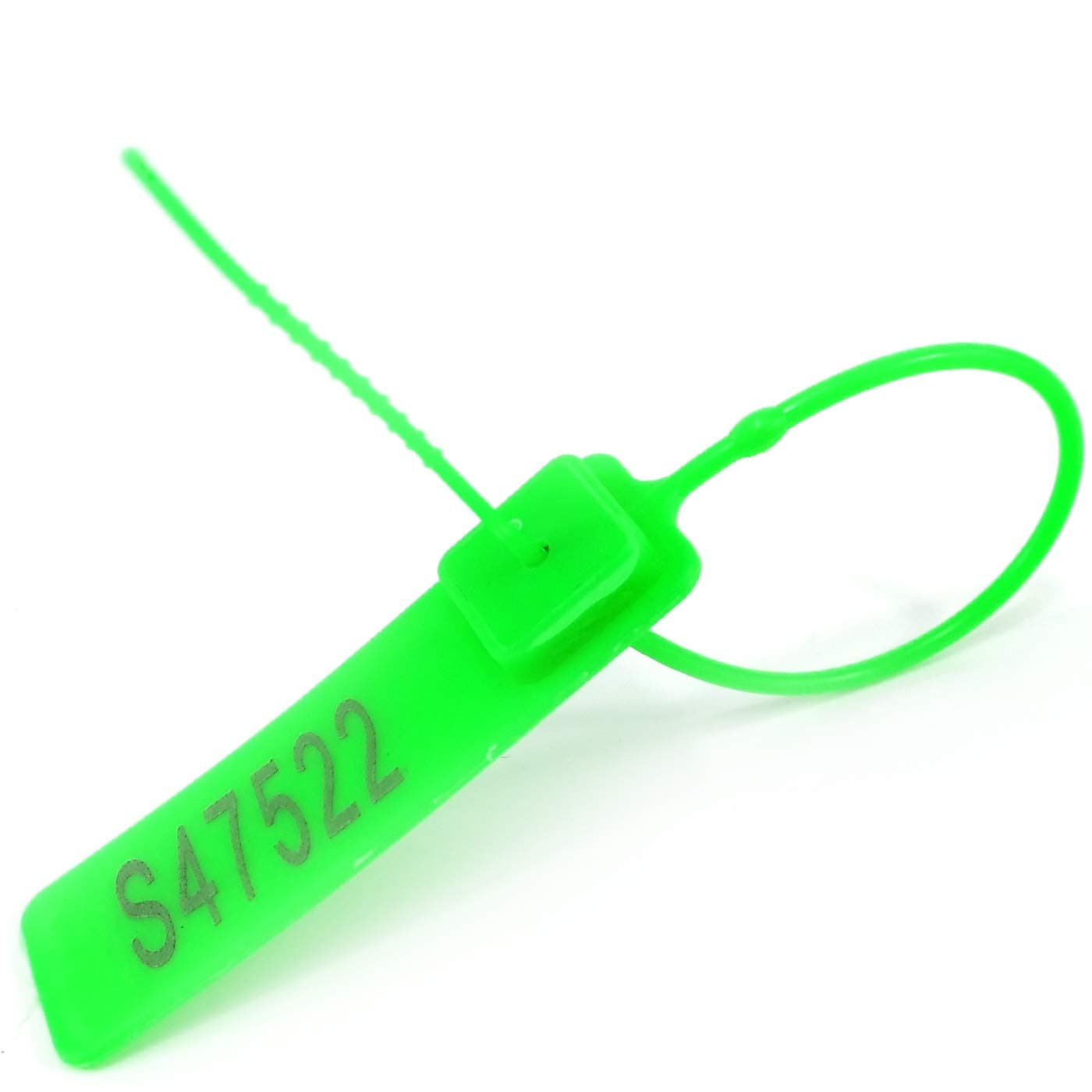 WUBAO(R) Plastic Security Seals Pull-Tite Seal Numbered Tie Tamper Proof Tag Adjustable Length for Luggage Bag 207mm (100 pcs X Green)