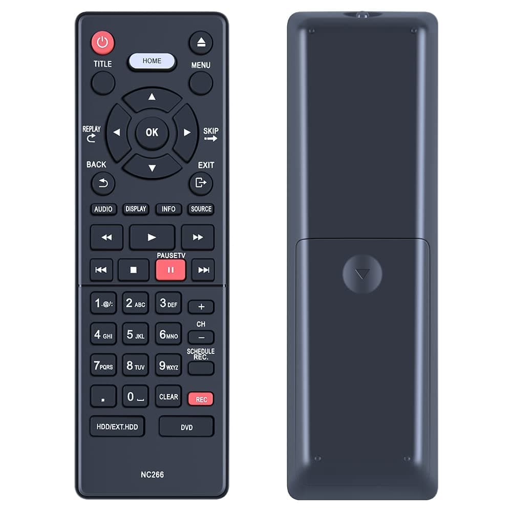 NC266UH NC266 Replacement Remote Control for Magnavox HD DVR DVD Recorder MDR865H MDR865H/F7 MDR867H MDR867H/F7 MDR515H/F7 MDR868H MDR868H/F7