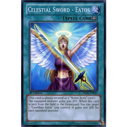 DRLG-EN011 1st Ed Celestial Sword - Eatos Super Rare Card Dragons of Legend Yu-Gi-Oh Single Card