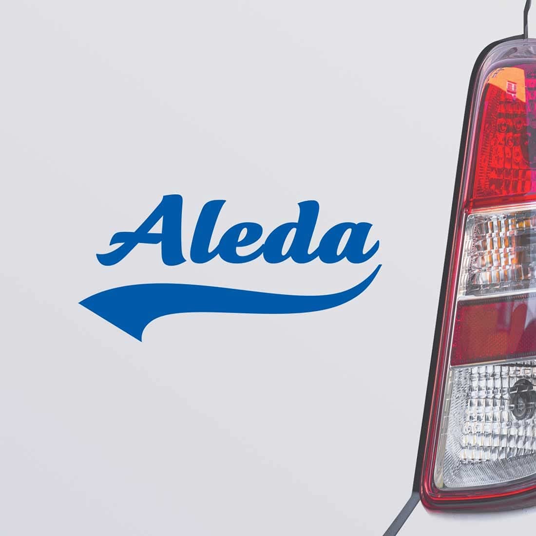 Custom Brother - Aleda Name Blue Color Car Laptop Wall Bumper Decal Sticker, DesB39