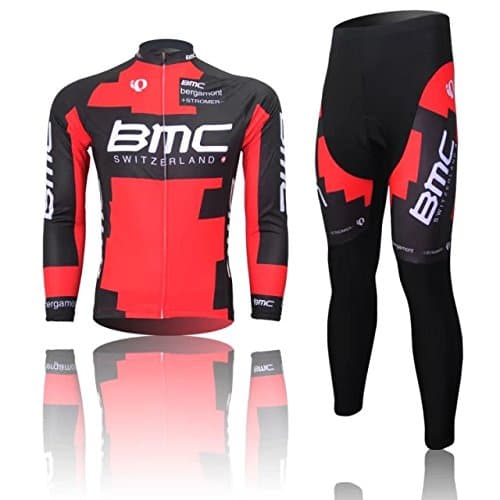2014 RED BMC Cycling Jersey Set Long Sleeve Jersey Tenacious Life/perspiration Breathable by Isabelle's Store