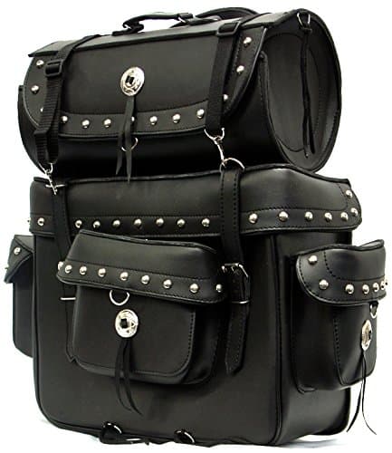 Motorbike Saddle Bag Sissy Luggage Designer Large Panniers Frilled Motorcycle Rack TL2